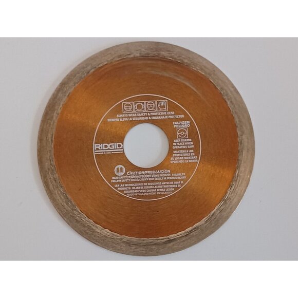 Ridgid Diamond Blade Glass/Mosaic Tile 4" Wet Cutting 5/8" Arbor Chip-Free GT40P - Picture 2 of 13